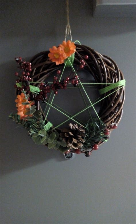 My Mabon wreath I did this morning :) : r/Wicca