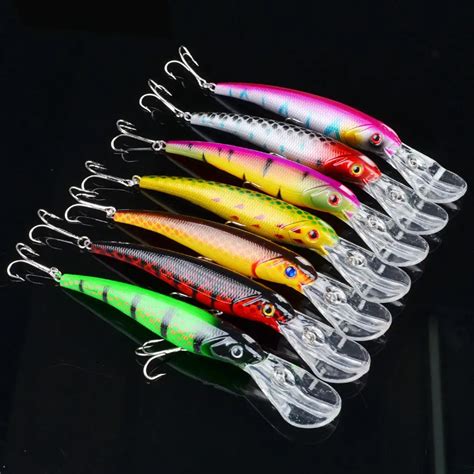 7Pcs Saltwater Plastic Fishing lures Leurre Peche Deep sea Fishing Tackle Strong Duty Hook Bass ...