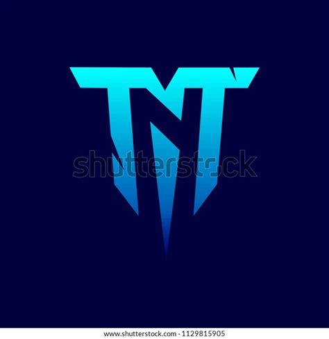 Cool Blue Tnt Simple Logo Design Stock Vector (Royalty Free) 1129815905 | Shutterstock