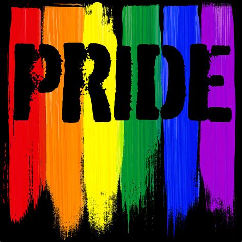 LGBTQ Pride Brush Strokes Digital Art by Patrick Hiller - Pixels