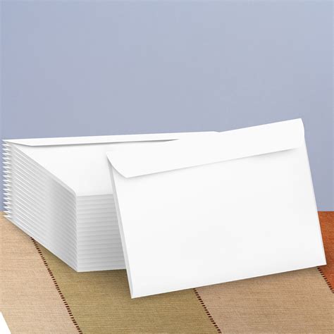 6 x 9 White Booklet Envelope - Bulk and Wholesale - Fine Cardstock