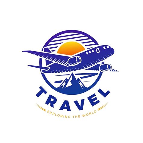 Free Vector | Detailed travel logo