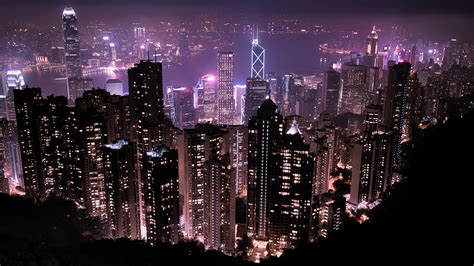 Hong Kong Skyline at Night Wallpapers | HD Wallpapers | ID #25208