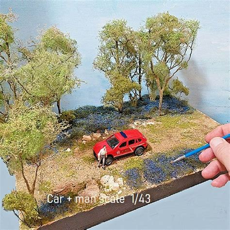 Scenic forest diorama display with wild forest flowers scale 1/32 to 1/160 | eBay | Modelo de ...