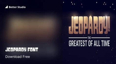 Jeopardy Font: Download Free Font & Logo