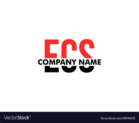 Initial letter ecs logo template design Royalty Free Vector