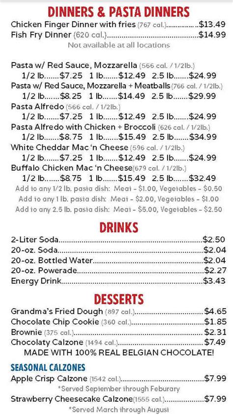 Mark's Pizzeria Menu, Auburn, NY