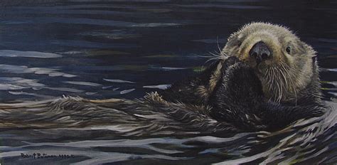 Sea Otter Painting at PaintingValley.com | Explore collection of Sea Otter Painting