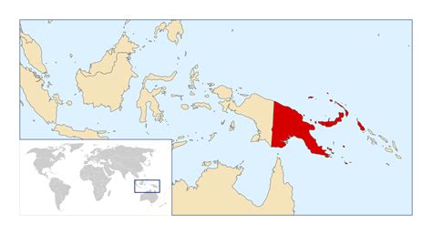 Large location map of Papua New Guinea | Papua New Guinea | Oceania | Mapsland | Maps of the World