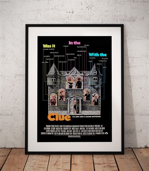 Clue 1985 Movie Film Poster A4/A3 Framed Options Available - Etsy UK