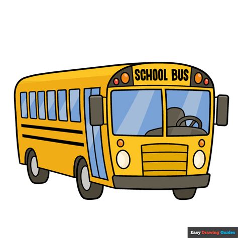 How to Draw a Cartoon School Bus - Really Easy Drawing Tutorial