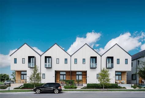 Tilley Row Homes: White Row Homes with Simple and Modern Interior