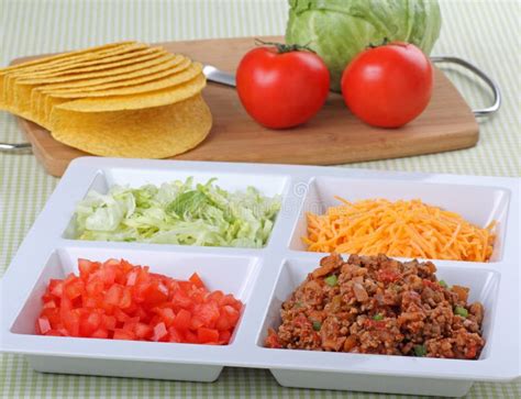 Taco Ingredients stock image. Image of taco, lunch, meat - 19340137