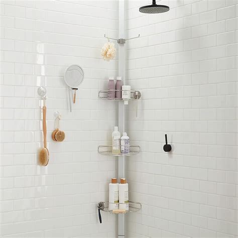 simplehuman Stainless Steel Tension Pole Shower Caddy | Bathroom organisation, Bath organization ...