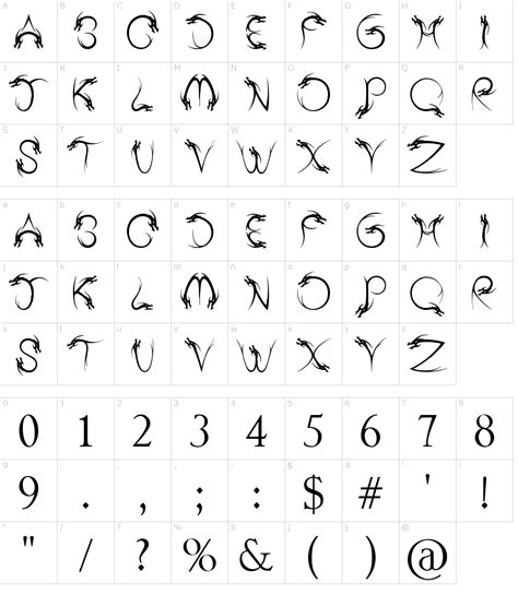 Tribal Dragon Font Download