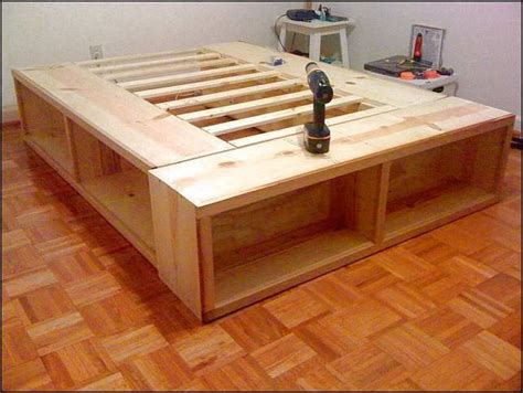 diy bed frame with storage cheap - Hertha Homan