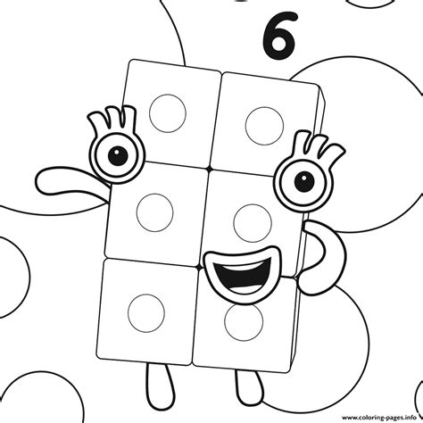 Numberblocks 6 Coloring | Images and Photos finder