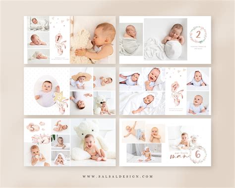 Baby Album Template Album Template Baby Album Photoshop | Etsy