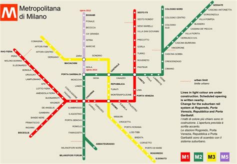 Map of Metro of Milan