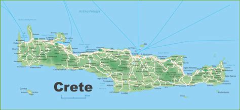 Map Of Crete In English