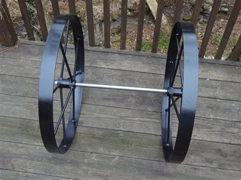 Steel Wagon Wheels and Axle Kit - Custom Wagon Wheels