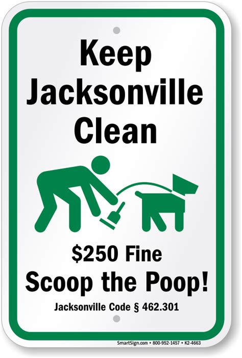 Dog Poop Sign For Florida