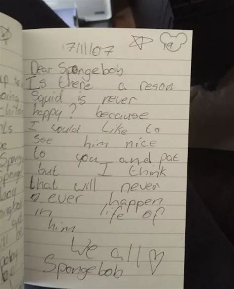 Teen finds Spongebob diary he wrote when he was a child - and it's seriously creepy - Irish ...