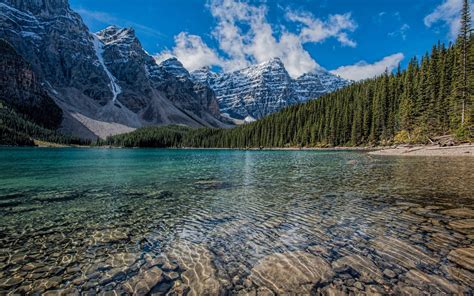 Download Pristine Lake And Mountains Clean 4K Wallpaper | Wallpapers.com