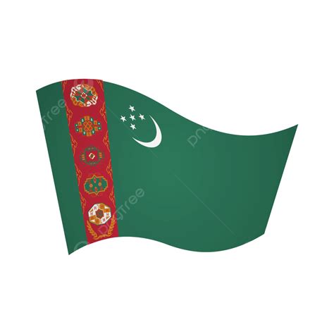 Turkmenistan Flag, Turkmenistan, Flag, Turkmenistan Day PNG and Vector with Transparent ...