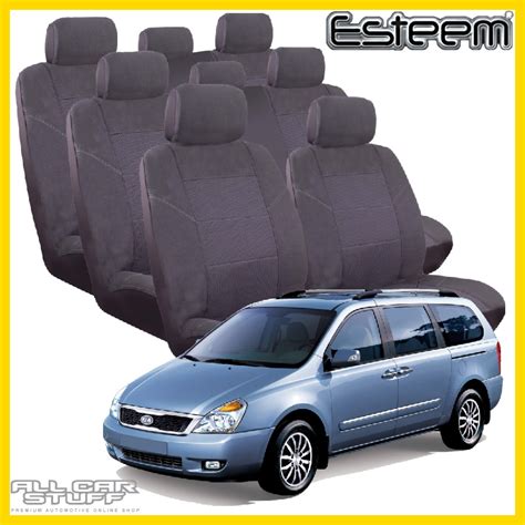 Kia Grand Carnival Seat Covers (VQ) - Esteem Grey Fabric - All Car Stuff