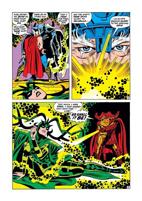 Marvel Comic Art featuring Thor and Loki