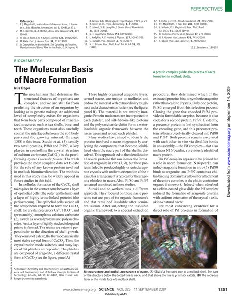 (PDF) The Molecular Basis of Nacre Formation