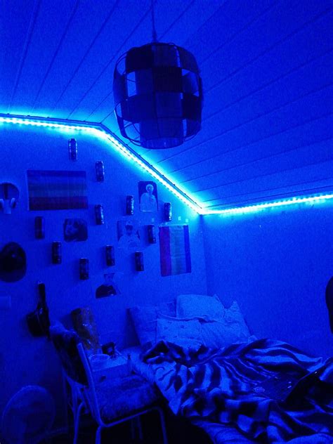 Aesthetic Room, blue, blueled, led lights, ledlight, leds, teen, teenager, HD phone wallpaper ...