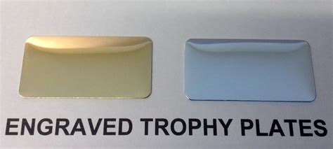 ENGRAVED TROPHY PLAQUE Name Plate BRASS SILVER self adhesive label 25mm x 50mm | eBay