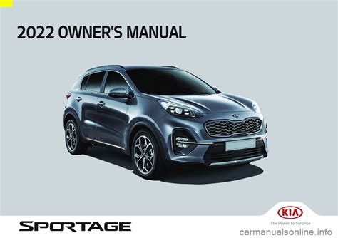 KIA SPORTAGE 2022 Owners Manual (630 Pages)