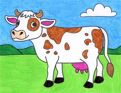 How to Draw a Cow · Art Projects for Kids