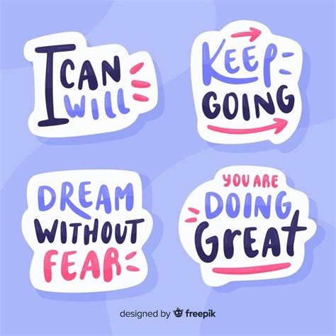 Motivational Quote Lettering Stickers Set | Positivity stickers, Quote stickers, Planner quote ...