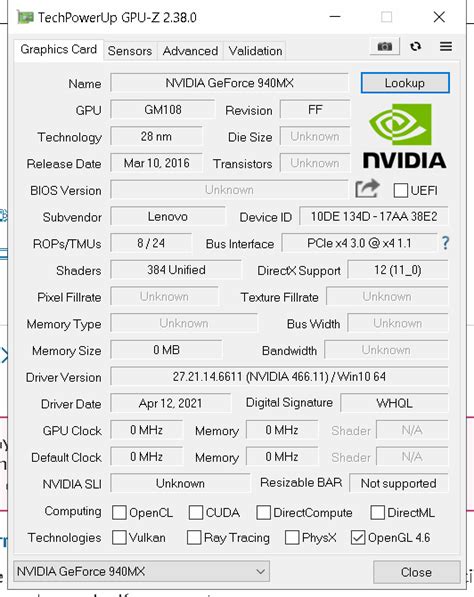 Nvidia GeForce 940MX BIOS room : | TechPowerUp Forums