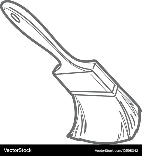 Paint brush outline Royalty Free Vector Image - VectorStock