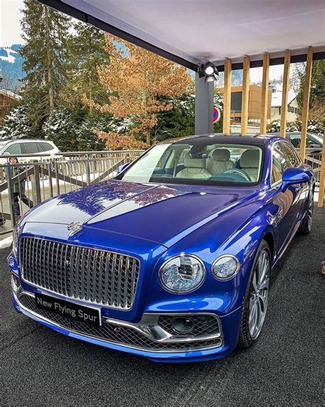 Amazing color ! New Bentley Flying Spur in Sequin Blue . . . . . ... in 2020 | Bentley flying ...