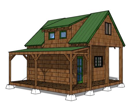 Bungalow with green roof sketchup model | Thousands of free CAD blocks