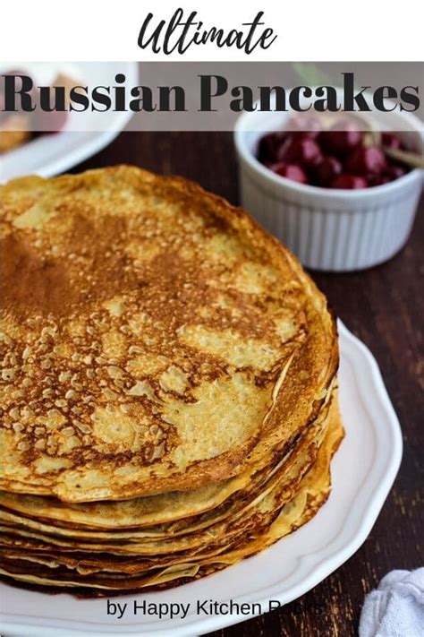 Traditional Russian Pancakes (Blini) • Happy Kitchen