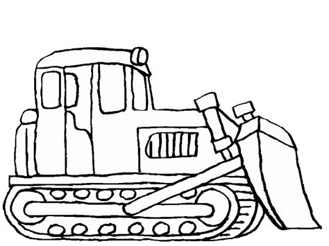 Bulldozer Truck Coloring Page