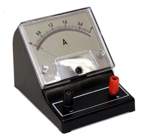 Labworld analog dc ammeter 0-3A amperes for lab desk stand type moving coil for use in ...