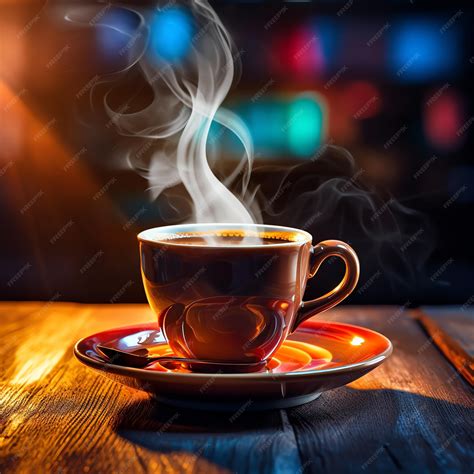 Premium Photo | A cup of coffee with steam