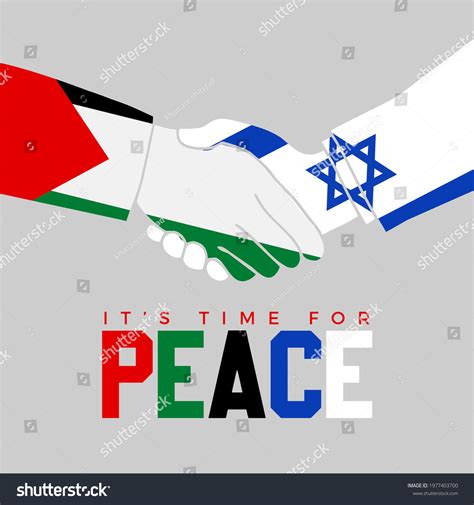 Peace Between Palestine Israel Peace Concept Stock Illustration ...