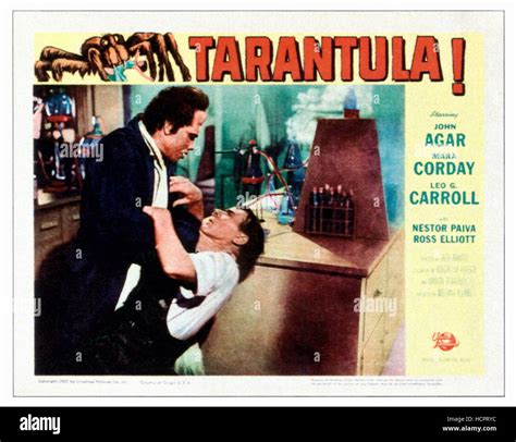 TARANTULA, right: Leo G. Carroll on lobbycard, 1955 Stock Photo - Alamy