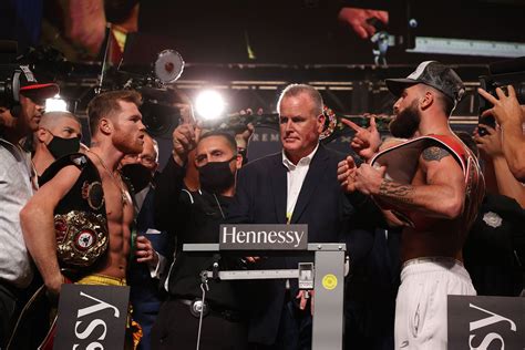 Canelo Alvarez vs. Caleb Plant weigh-in highlights