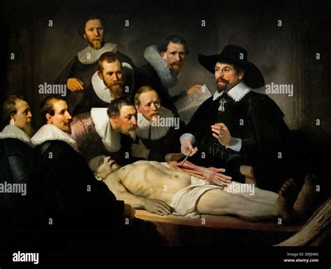 The Anatomy Lesson ( de anatomische les ) of Dr Nicolaes Tulp 1632 ...