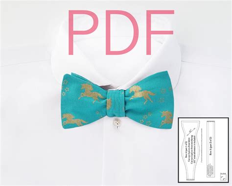 Bow Tie Pdf Sewing Patterns Bowtie Patterns With Tutorial for - Etsy UK